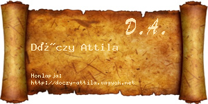 Dóczy Attila névjegykártya