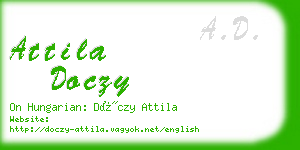attila doczy business card